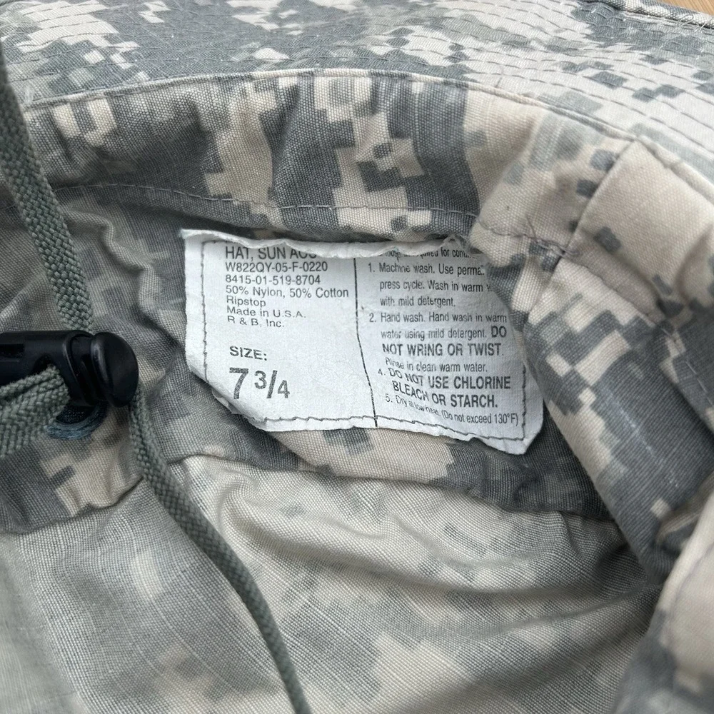 US Military Issue Multicam Hot Weather Boonie Sun Hat Size 7-3/4 Digital‎ Camo